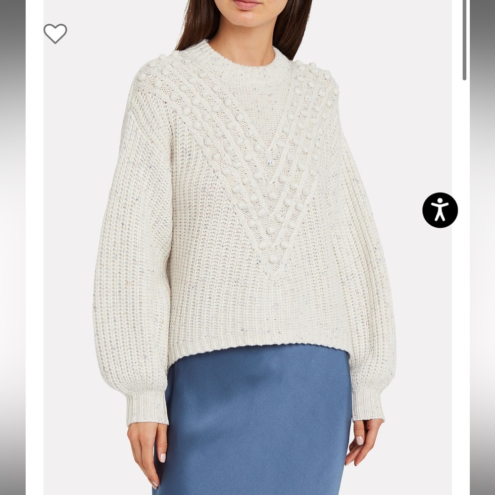 Saylor Keltie Pom-Pom Fisherman Sweater